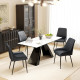 Upholstered Kitchen Chairs, Modern Dining Chairs Set of 2 with Diamond Tufting and Steel Legs for Dining Room, Black