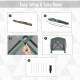 Pop-Up Tent, Foldable Screen Tent with Carry Bag, Zippered Door and Ground Stakes, Fits 3-4 People, Green