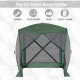 Pop-Up Tent, Foldable Screen Tent with Carry Bag, Zippered Door and Ground Stakes, Fits 3-4 People, Green