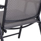 2-Piece Folding Dining Chair Set for Relaxing on Patio, Balcony, or Garden, Comfortable Outdoor Furniture with Armrests, Black