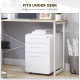 Lockable File Cabinet, Steel Filing Cabinet on Wheels for Legal, A4, Letter Size, Home Office