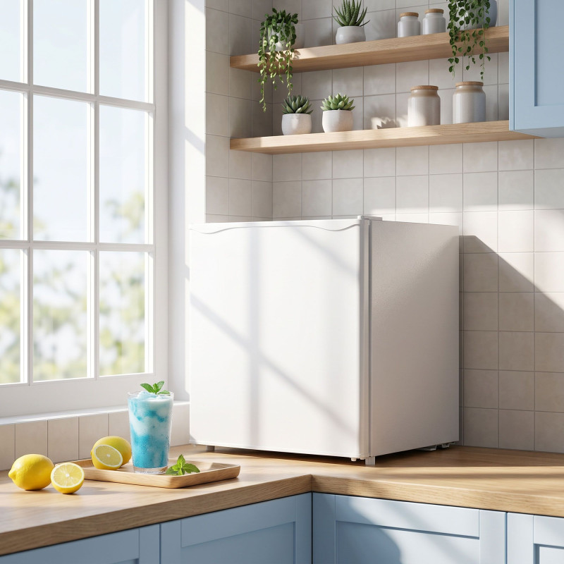 Compact Upright Mini Freezer with Adjustable Temperature