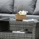 5 Pieces Wicker Patio Furniture Set with 4