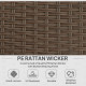 3pcs Modern Rattan Sofa Set, Wicker Patio Furniture Set with Coffee Table, Cushions, Pillows