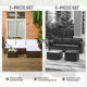3pcs Modern Rattan Sofa Set, Wicker Patio Furniture Set with Coffee Table, Cushions, Pillows