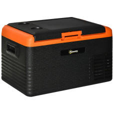 32 Quart Car Fridge, Portable Freezer, Electric Cooler Box with 12/24V DC and 100-240V AC for Camping, Driving, Picnic