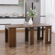 Foldable Dining Table, Extendable Kitchen Table for Small Spaces, Seats up to 6 People
