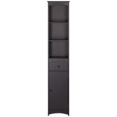 Tall Bathroom Cabinet Storage Organizer, Linen Tower with Shelves and Drawer