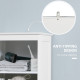 Tall Bathroom Storage Cabinet, Free Standing Bathroom Cabinet Slim Side Organizer w/ 3-Tier Open Shelf, Door, and Drawer, White