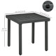 Outdoor Side Table, Patio End Table with Umbrella Hole, Small Coffee Table with Steel Frame for Balcony, Gray