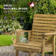 Wooden Outdoor Rocking Chair, Patio Traditional Rocking Chair, Slatted Structure Porch Rocker w/ Armrest for Both Outdoor and Indoor, Light Brown