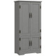 4-Door Storage Cabinet Multi-Storey Large Space Pantry with Adjustable Shelves Grey