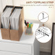 4 Drawer File Cabinet, Vertical Filing Cabinet with Wheels, Modern Printer Stand for Home Office, White