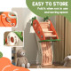 Qaba 3 in 1 Foldable Toddler Slide with Basketball Hoop, Climber, for 1-3 Years Old, Orange