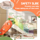 Qaba 3 in 1 Foldable Toddler Slide with Basketball Hoop, Climber, for 1-3 Years Old, Orange