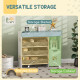 Qaba Toy Storage Organizer with 9 Non-Woven Fabric Boxes, Storage Cabinet & Shelves, for Kids Room, Nursery, Playroom, White