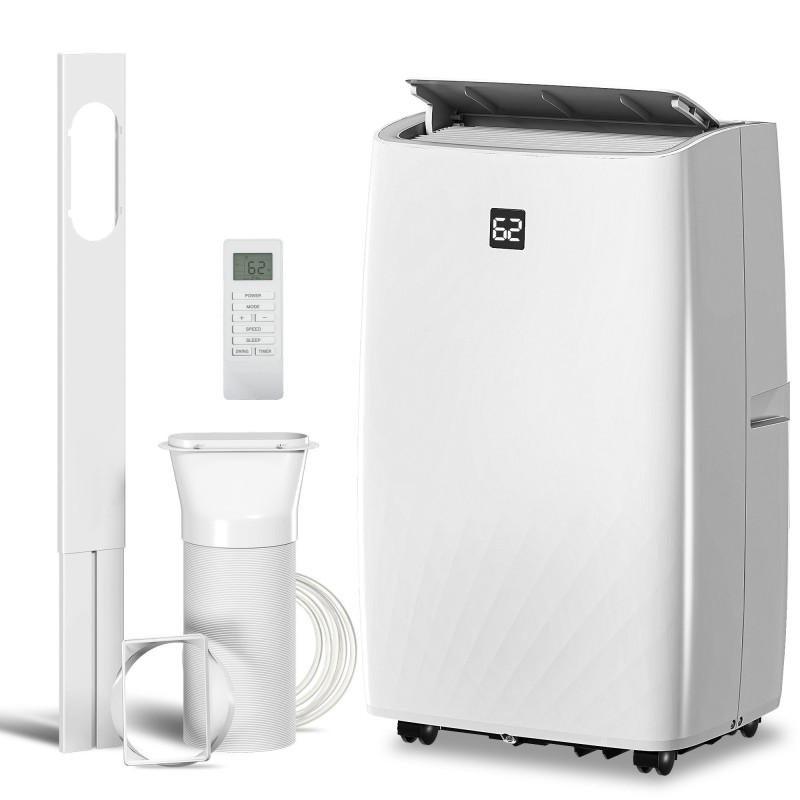 14000 BTU Portable Air Conditioner, AC Unit with Cool, Dehumidifier, Fan, 700 Sq. ft, 24H Timer On Off, Window Kit