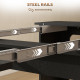 Extendable Dining Table, Expandable Kitchen Table for Small Spaces, Seats up to 6 People, Distressed Black