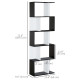 Modern Bookcase 5-Tier Display Shelf Storage Shelf Room Divider Living Room Home Office Furniture, Black