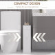 Space Saving Toilet Paper Cabinet, Narrow Bathroom Cabinet with Drawers and Hidden Storage, White