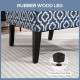 Armless Accent Chair for Bedroom, Upholstered Slipper Side Chair for Living Room with Wood Legs, Blue