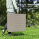 6FT 3PCS Faux Rattan Outdoor Camping Table Bench Set with Carrying Handles, Folding Picnic Table with 2 Benches, Brown