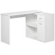 180° Rotating Home Office Corner Desk Storage Shelf Cabinet White