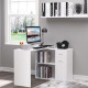 180° Rotating Home Office Corner Desk Storage Shelf Cabinet White
