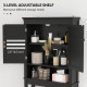3-Tier Over Toilet Storage Unit Washing Machine Cabinet Dryer Cabinet with Adjustable Shelf for Bathroom, Laundry