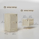 2 Drawer Filing Cabinet with Lock, Boho File Cabinet for A4 Letter Size Files with Decorative Rattan Accents, Oak