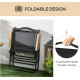 Set of 2 Camping Chair, Lightweight Folding Chair, Portable Armchairs, Excellent for Festivals, Fishing, Black