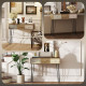 Narrow Console Table with Drawers, 35
