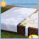 Qaba Kids Sandbox with Cover, 4 Corner Seats, Bottom Liner for Backyard, Garden, Outdoor, 73