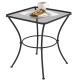 Square Garden Metal Bistro Table Outdoor Patio Coffee Side Desk 23.6