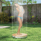 Foot Control Outdoor Shower Kit Portable Camping Shower Adjustable Aluminum Weatherproof