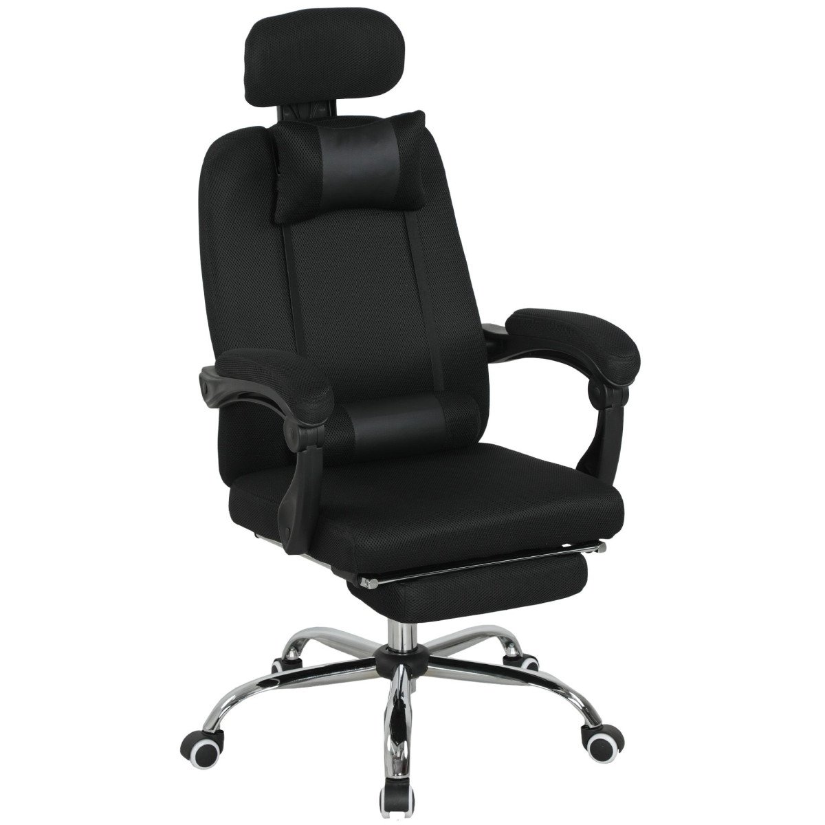 Ergonomic Executive High Back Office Chair with Footrest, Lumbar Support, Black