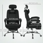 Ergonomic Executive High Back Office Chair with Footrest, Lumbar Support, Black