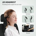 Ergonomic Executive High Back Office Chair with Footrest, Lumbar Support, Black