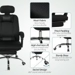 Ergonomic Executive High Back Office Chair with Footrest, Lumbar Support, Black