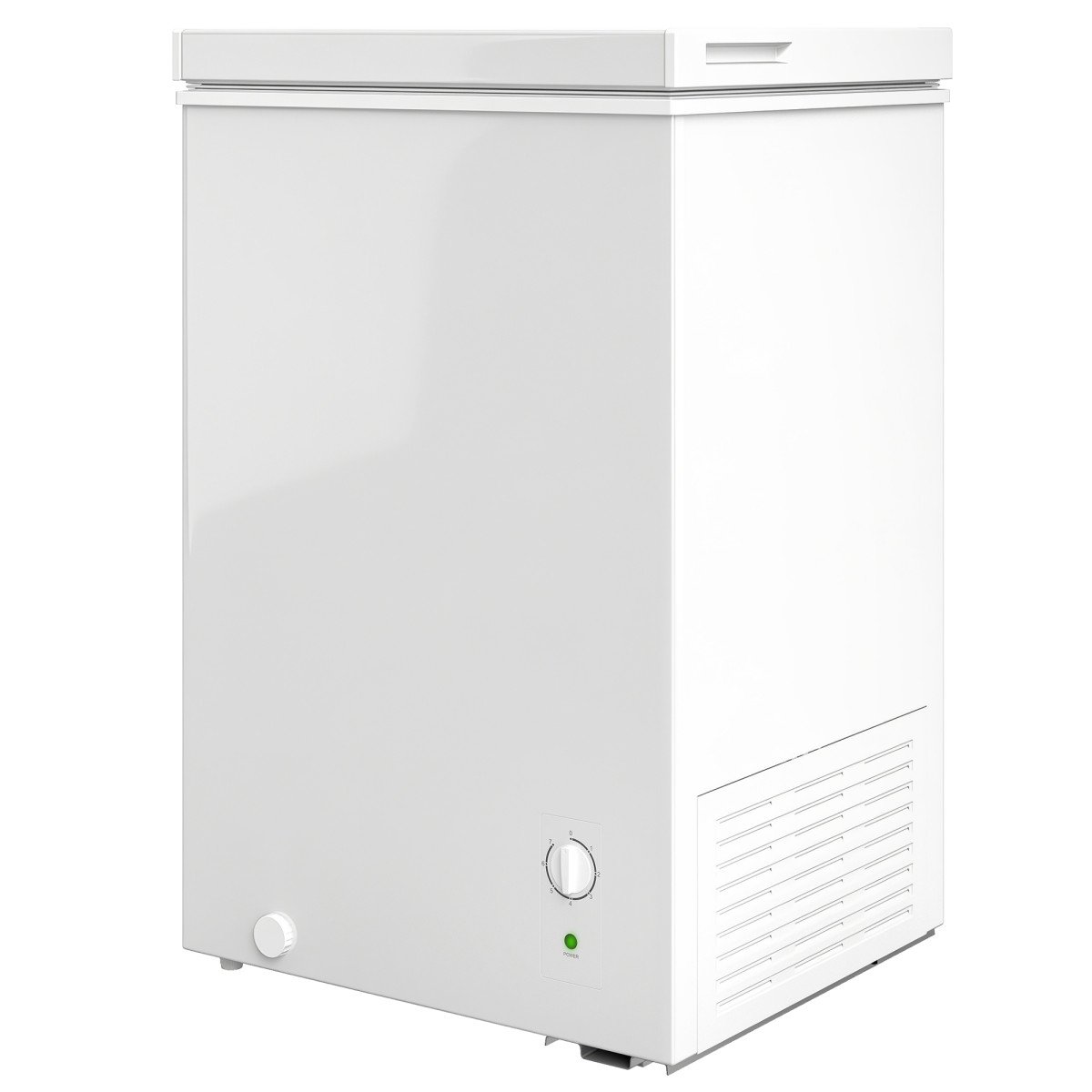 Mini Freezer, 3.5 Cu.Ft Chest Freezer with 5-Setting Adjustable Thermostat, Wire Basket, Quiet Operation, White