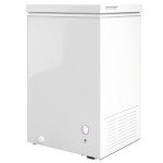 Mini Freezer, 3.5 Cu.Ft Chest Freezer with 5-Setting Adjustable Thermostat, Wire Basket, Quiet Operation, White