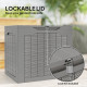 28 Gallon Deck Box, Resin Outdoor Storage Box with Handles, Waterproof and UV Resistant Storage Container
