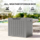 28 Gallon Deck Box, Resin Outdoor Storage Box with Handles, Waterproof and UV Resistant Storage Container