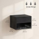 Floating Nightstand Set of 2, Wall Mounted Bedside Table with Drawer for Bedroom Black