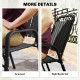 Stackable Outdoor Dining Chairs Set of 2, for Patio, Balcony, Deck, Garden, Black