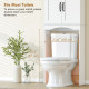 Over the Toilet Storage Cabinet Freestanding Bathroom Organizer with 2 Doors and Open Shelf White