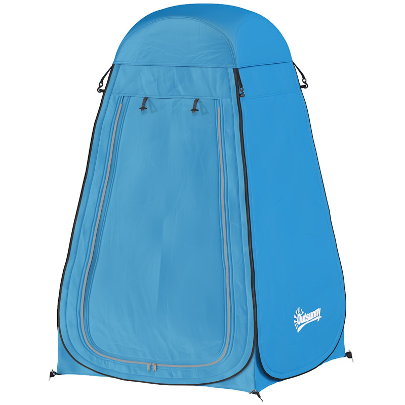 Pop Up Shower Tent, Portable Privacy Room for Outdoor Changing, Dressing, Fishing Storage with Carrying Bag, Blue