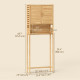 Over the Toilet Cabinet, Bathroom Organizer with 2 Doors, Open Compartment and Adjustable Shelf, Natural Wood Finish