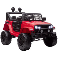 12V Ride-On Off-Road Truck for Kids, SUV-Style Electric Battery-Powered Car with Remote Control, Adjustable Speed, Red