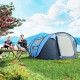 4 Person Camping Tent, Easy Pop Up Tent with Doors, Windows and Carry Bag, Automatic Setup Tent for Hiking, Blue